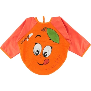 Portakal Motif Bebek Kollu Mama Önlüğü