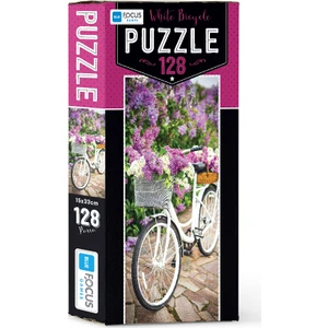 Blue Focus 128 Parça Puzzle White Bicycle