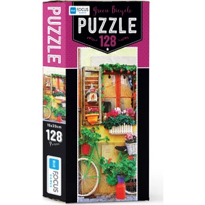 Blue Focus 128 Parça Puzzle Green Bicycle