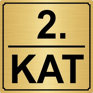 Özarslan Dizayn2. Kat 15 x 15 cm Metal Yönlendirme Levhası Altın Renk Metal