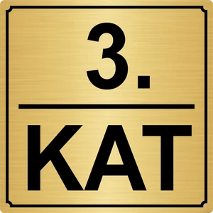 Özarslan Dizayn3. Kat 15 x 15 cm Metal Yönlendirme Levhası Altın Renk Metal