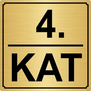 Özarslan Dizayn4. Kat 15 x 15 cm Metal Yönlendirme Levhası Altın Renk Metal