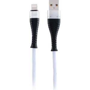 MF Product Jettpower 0042 Metal Başlıklı Örgülü 2.1A Lightning Hızlı Şarj Kablosu 1 m Beyaz