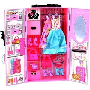 Mega Oyuncak Aksesuarlı Gardrop Güzellik Seti