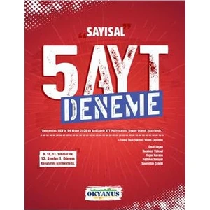 Okyanus Yayınları Sayısal 5 AYT Deneme 1.Dönem Konularu Yeni Müfredat Video Çözümlü
