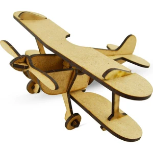 Wood Ahşap Kendin Yap Maket Uçak 150 x 140 x 70 mm