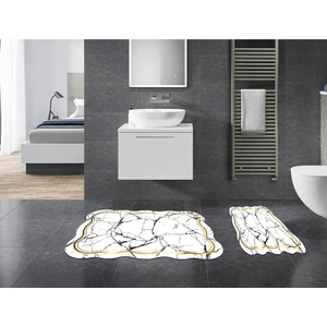 Alanur Home Defne Özel Kesim Yıkanabilir Kaymaz Taban 2'li Paspas Seti Klozet Takımı