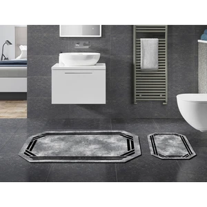 Alanur Home Gelincik Özel Kesim Yıkanabilir Kaymaz Taban 2'li Paspas Seti Klozet Takımı