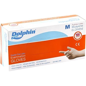 Beyaz Lateks Eldiven Pudrasız (M) 100 lü Paket