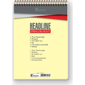 Keskin Color A5 Headline Bloknot Çizgisiz
