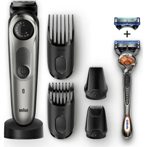 BT 7940 Şarjlı Saç&Sakal Şekillendirici AutoSense, Kablosuz, Özel Çanta Siyah/Gri + Gillette Fusion ProGlide