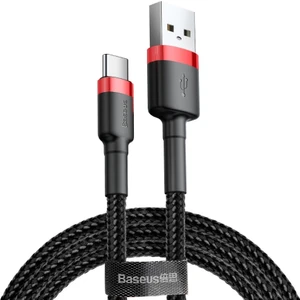 Cafule Serisi Usb to Type C 2 Amper Usb Uzun Hızlı Şarj Kablosu 2 Metre - Siyah
