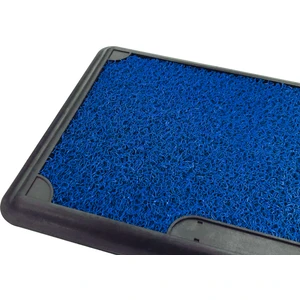 Dezenfektan Havuzlu Kıvırcık Kapı Önü Hijyen Paspas  45 x 70 cm  Mavi  Blue