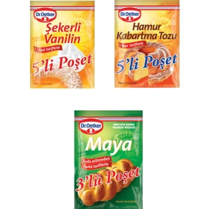 Dr. Oetker Ekonomik Paket (Şekerli Vanilin + Kabartma Tozu + Instant Maya)