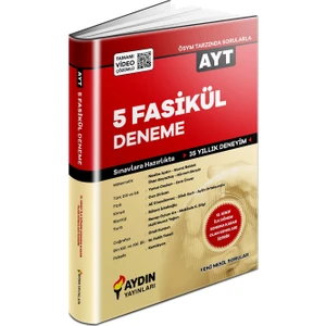 Aydın Yayınları AYT 5 Fasikül Deneme 2023