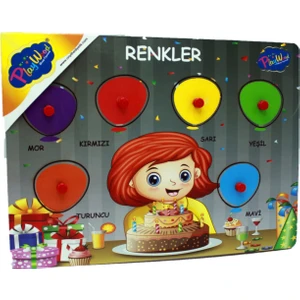 Ahşap Tutmalı Puzzle Renkler