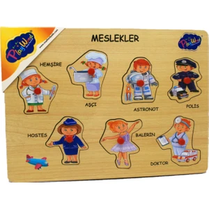 Ahşap Tutmalı Puzzle Meslekler