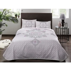 Çift Kişilik Baskılı Pike Takımı - Elegance Lila