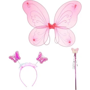 Beysüs Kelebek Kanadı Çocuk Kanat 3'lü Set Pembe