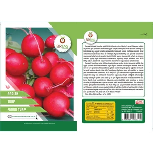 Kırmızı Fındık Turp Tohumu Paket