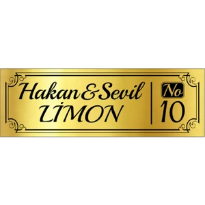 Metal Altın Kapı Isimliği 118A