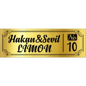 Metal Altın Kapı Isimliği 126A