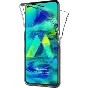 Samsung Galaxy M40 Kılıf 6 Tarafı Tam Full Koruma 360 Clear Soft Şeffaf