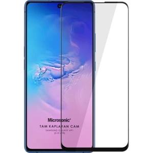 Samsung Galaxy S10 Lite Tam Kaplayan Temperli Cam Ekran Koruyucu Siyah