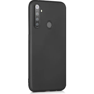 Matte Silicone Realme 5 Pro Kılıf Siyah