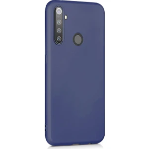 Matte Silicone Realme 5i Kılıf Lacivert
