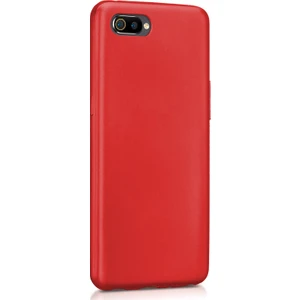 Matte Silicone Realme C2 Kılıf Kırmızı