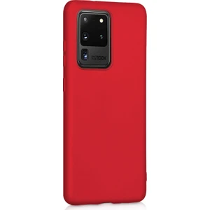 Matte Silicone Samsung Galaxy S20 Ultra Kılıf Kırmızı