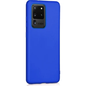 Matte Silicone Samsung Galaxy S20 Ultra Kılıf Mavi