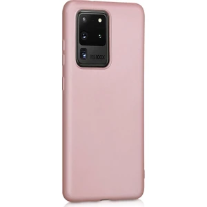 Matte Silicone Samsung Galaxy S20 Ultra Kılıf Rose Gold