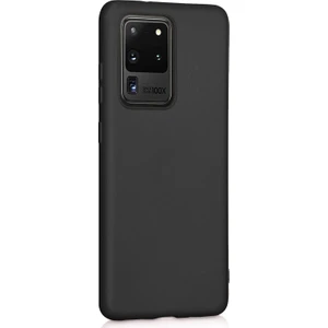 Matte Silicone Samsung Galaxy S20 Ultra Kılıf Siyah