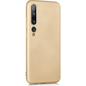 Matte Silicone Xiaomi Mi 10 Kılıf Gold