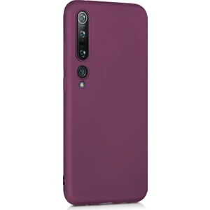 Matte Silicone Xiaomi Mi 10 Kılıf Mor