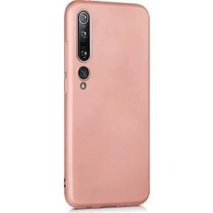 Matte Silicone Xiaomi Mi 10 Kılıf Rose Gold