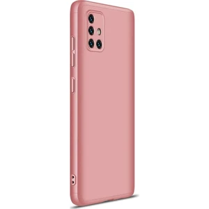 Samsung Galaxy A71 Kılıf Double Dip 360 Protective Rose Gold