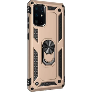 Samsung Galaxy S20 Plus Kılıf Military Ring Holder Gold