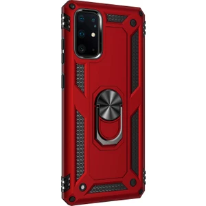 Samsung Galaxy S20 Plus Kılıf Military Ring Holder Kırmızı