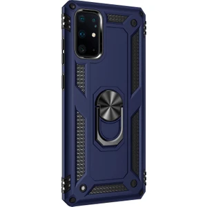 Samsung Galaxy S20 Plus Kılıf Military Ring Holder Lacivert