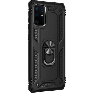 Samsung Galaxy S20 Plus Kılıf Military Ring Holder Siyah
