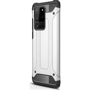 Samsung Galaxy S20 Ultra Kılıf Rugged Armor Gümüş