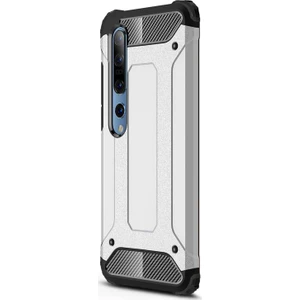Xiaomi Mi 10 Kılıf Rugged Armor Gümüş