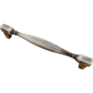 Kare Satine Kulp Dolap Mobilya Mutfak Antik Gümüş  128 mm