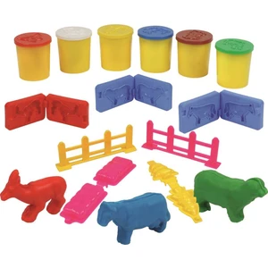 3D Çiftlik Hayvanları 6 Renkli Oyun Hamuru ERN-570