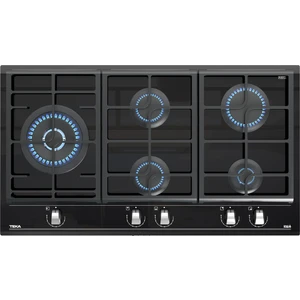 GZC 95320 XBN Ankastre ExactFlame Teknolojili Kristal Wok Gözlü Cam Gazlı Ocak Döküm Izgara Siyah 90 cm 112570066
