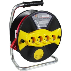 Makaralı Uzatma Kablosu 3 x 1,5 mm Kırmızı Kablo 20 m