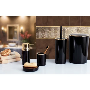 Lenox Banyo Seti Siyah Altın Çerçeveli 5'li